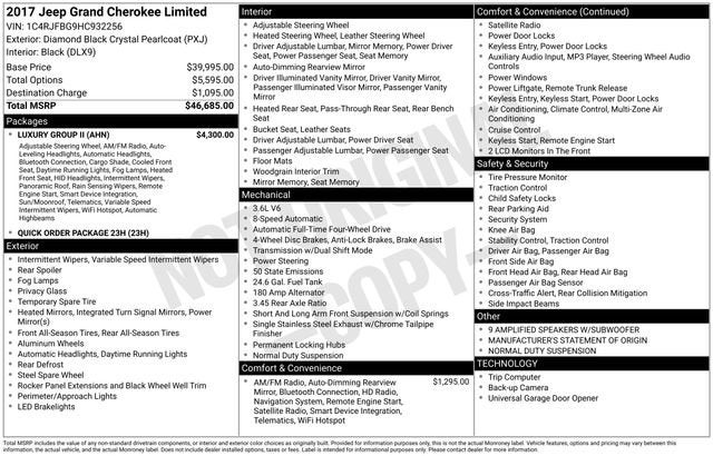 2017 Jeep Grand Cherokee Limited 4x4