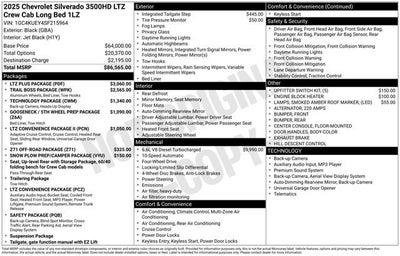 2025 Chevrolet Silverado 3500 HD LTZ