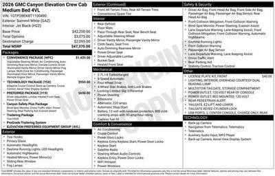 2026 GMC Canyon Elevation