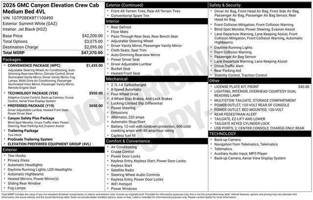 2026 GMC Canyon Elevation