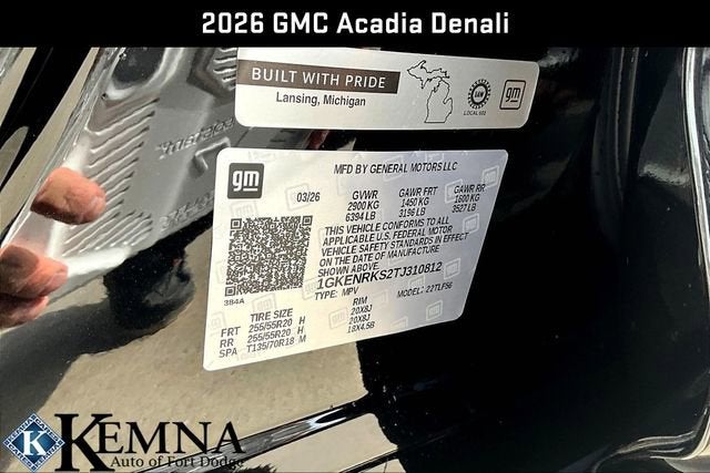 2026 GMC Acadia Denali