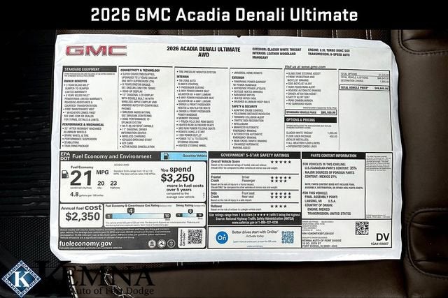 2026 GMC Acadia Denali Ultimate