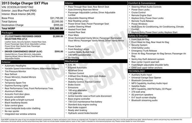 2013 Dodge Charger SXT Plus