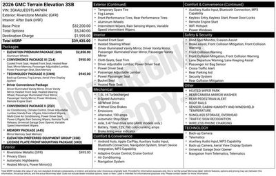 2026 GMC Terrain Elevation
