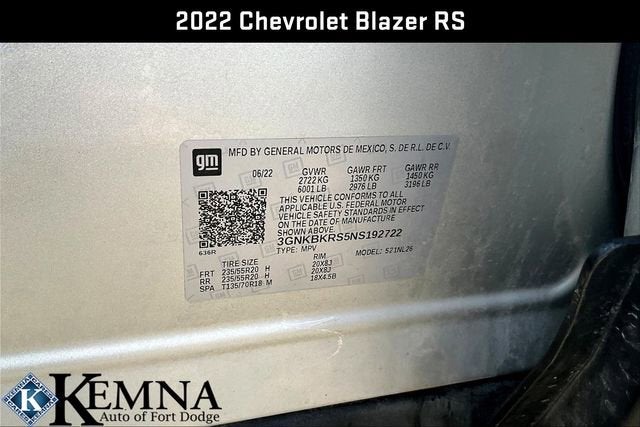 2022 Chevrolet Blazer RS