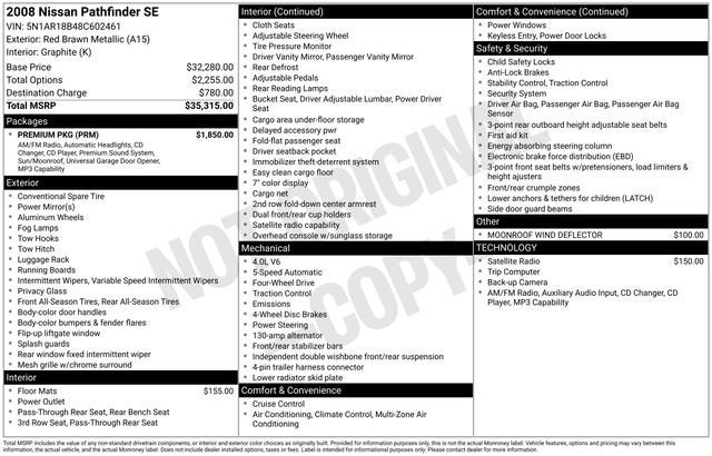 2008 Nissan Pathfinder SE
