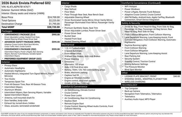 2026 Buick Envista Preferred