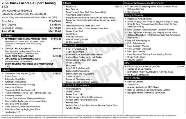 2026 Buick Encore GX Sport Touring