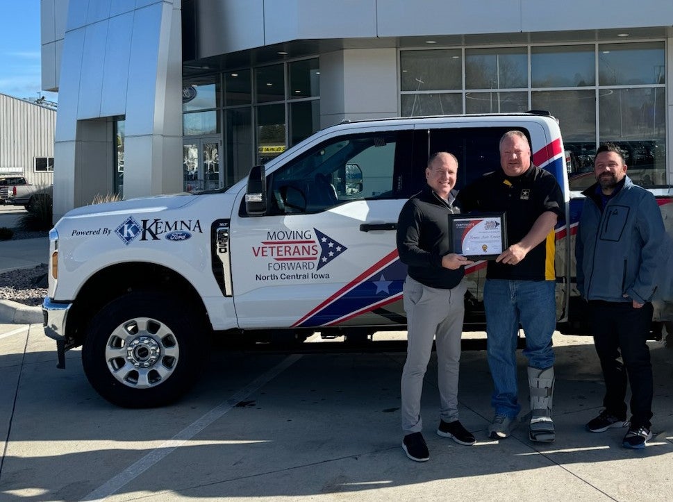 Kemna GMC supporting Moving Veterans Forward, helping veterans transition to civilian life in Iowa