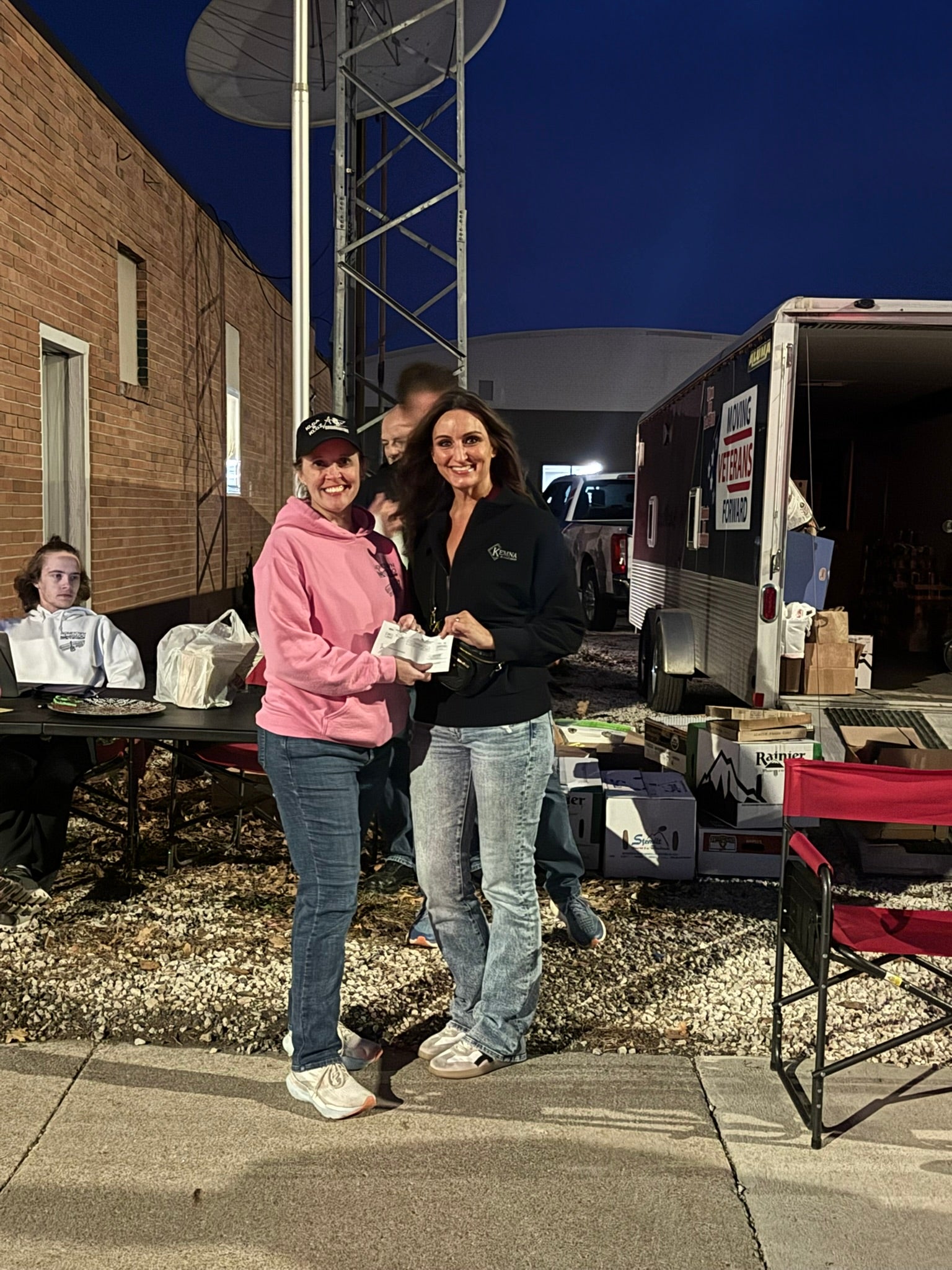 Stuff the Trailer community food and supply drive hosted by Kemna GMC in Algona, Iowa