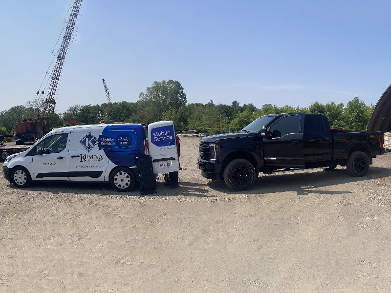Kemna GMC Mobile Service Van on a jobsite